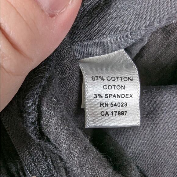 Vintage Y2K Banana Republic Black Velvet Ribbed Stretch Bootcut Pants Size 10 - Picture 7 of 8